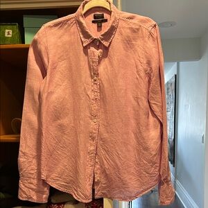 J. Crew Pink Women’s Linen Shirt